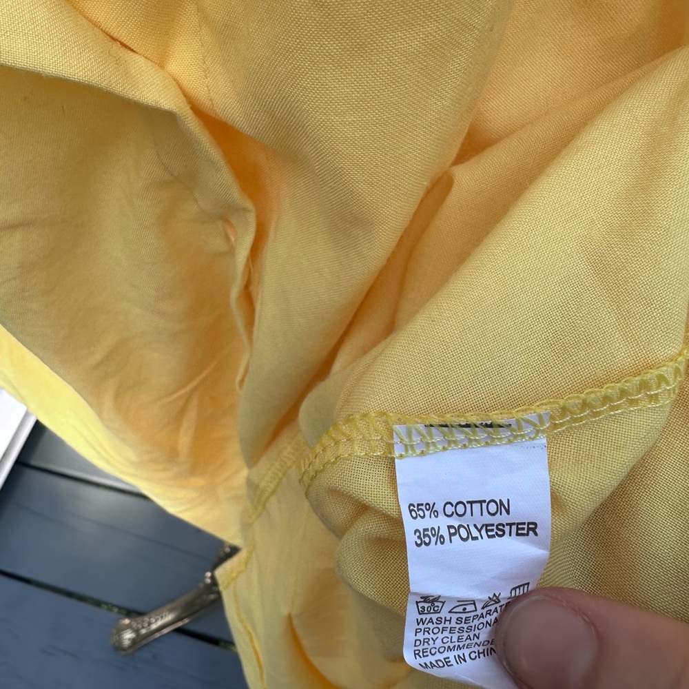 Yellow Tie-Front Dress Sundress Small - Picture 5 of 8